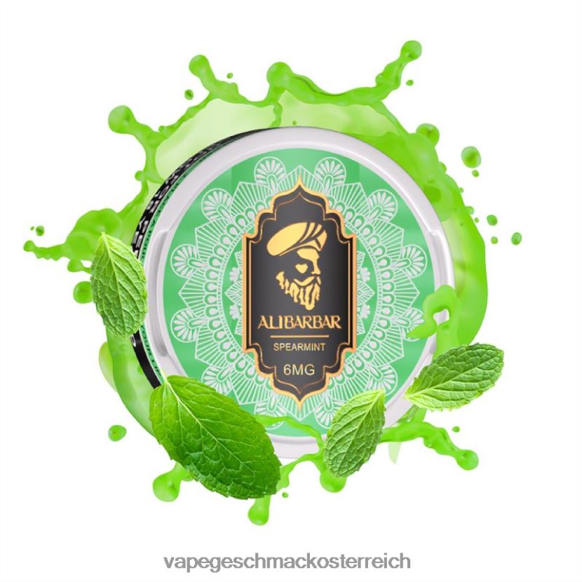 Vape Geschmack - Alibarbar Nikotinbeutel grüne Minze P268ZR90