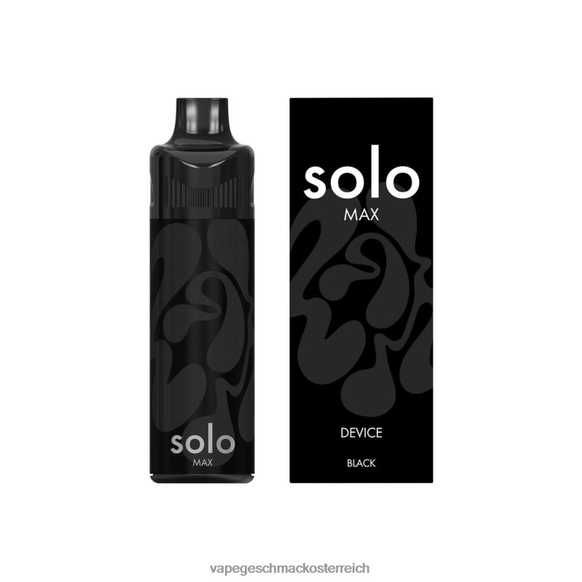 Einweg Vape Österreich - Solo MAX Pod-Gerät D288XL72 Schwarz