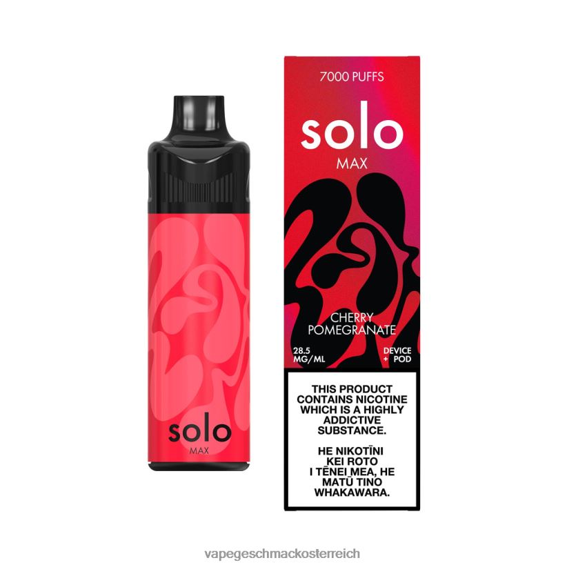 Vape Geschmack - Solo MAX Pod-Kit D288XL66 Kirschgranatapfel