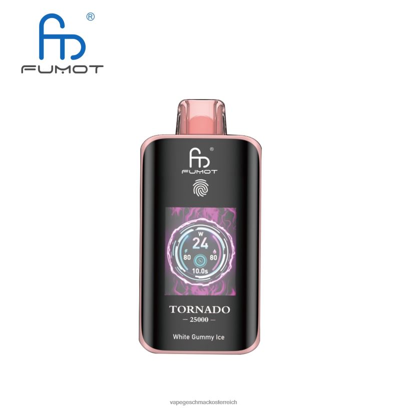 Vape Geschmack - weißes Gummieis Fumot Tornado 25000 Einweg-Vaporizer 8066N14