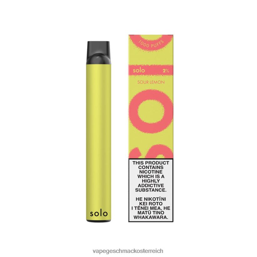 Einweg Vape Österreich - Solo Einweg-Vapor D288XL12 saure Zitrone