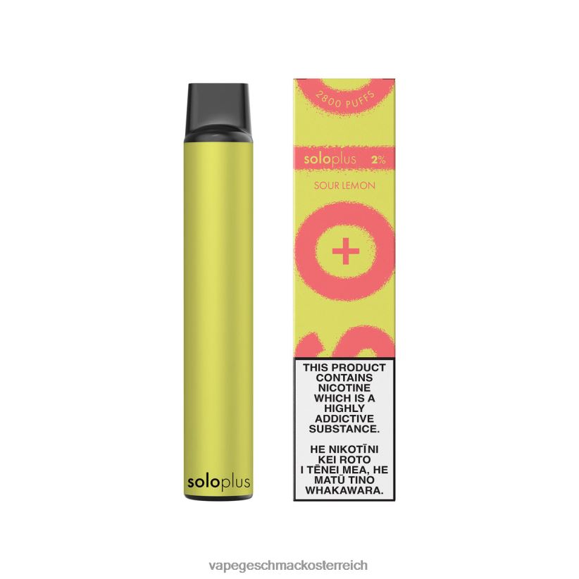 Einweg Vape Österreich - Solo Plus Einweg-Vapor D288XL36 saure Zitrone