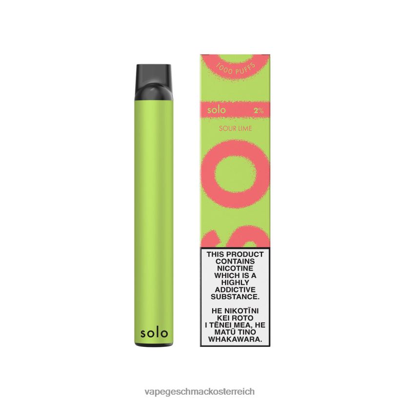 Vape Geschmack - Solo Einweg-Vapor D288XL18 saure Limette