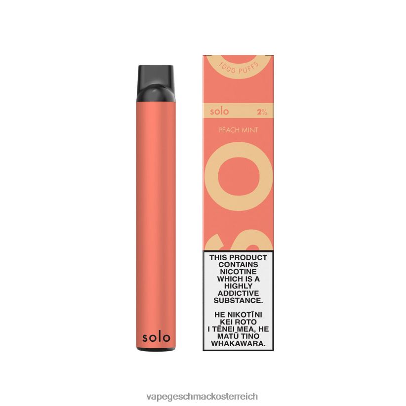 Vape Geschmack - Solo Einweg-Vapor D288XL6 Pfirsichminze