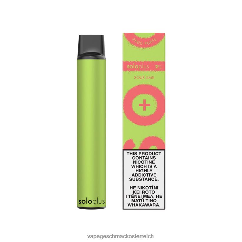 Vape Geschmack - Solo Plus Einweg-Vapor D288XL34 saure Limette