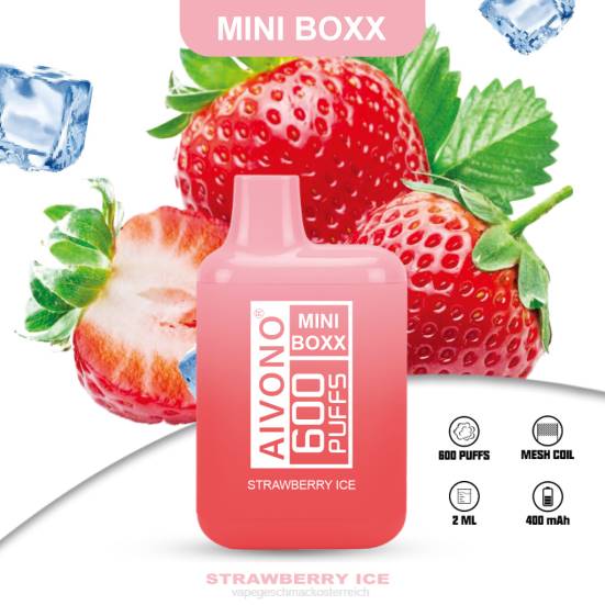 Einweg Vape Österreich - Erdbeereis Aivono AIM MINI BOXX 600 400B236