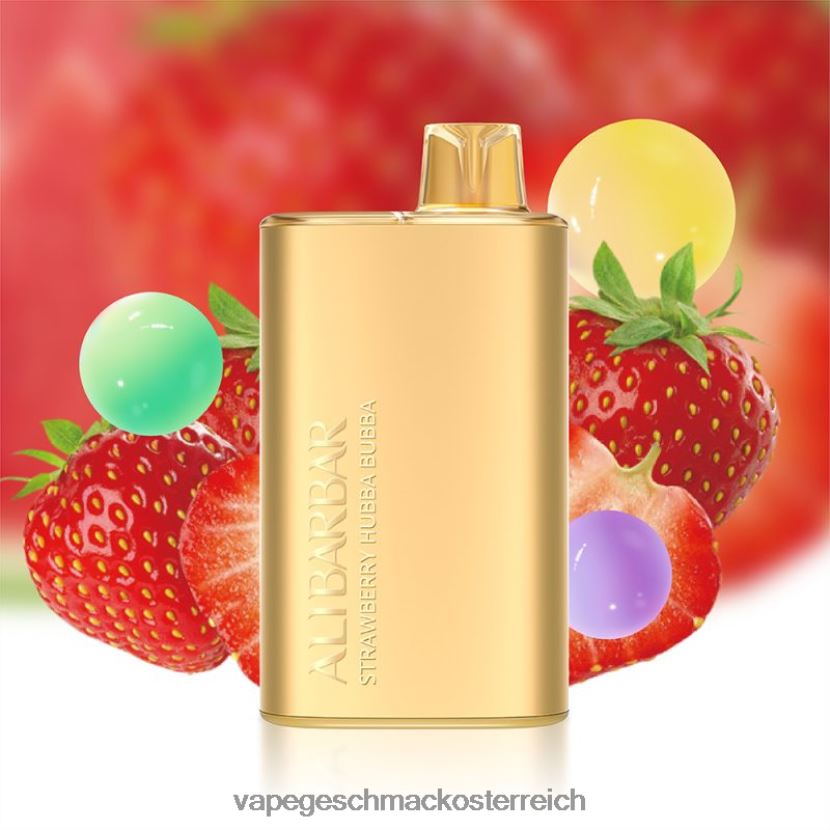 Einweg Vape Österreich - Alibarbar Rich 8000 Einweg-Vaporizer Erdbeer-Hubba-Bubba P268ZR12