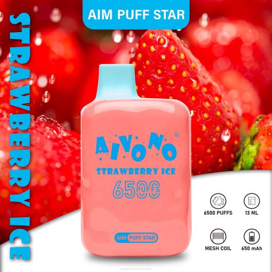 Einweg Vape Österreich - Erdbeereis Aivono AIM PUFF STAR 6500 400B288