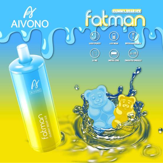 Einweg Vape Österreich - Gummibärchen-Eis Aivono FATMAN 6800 400B32
