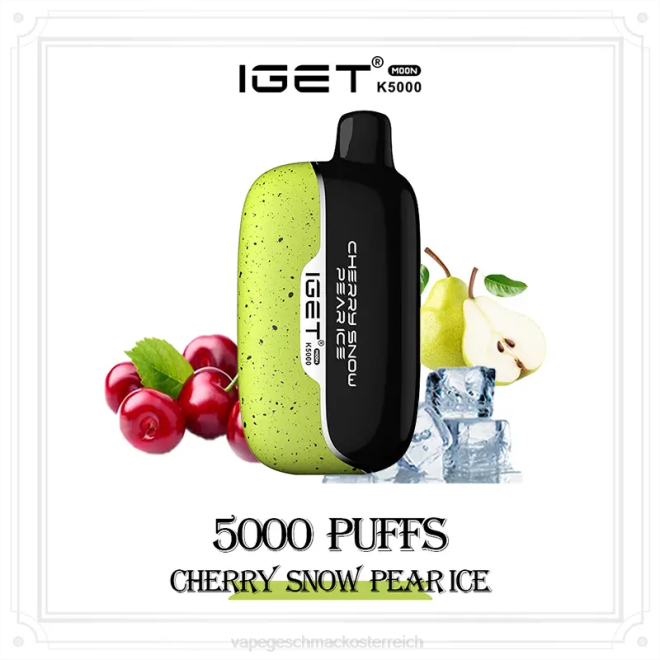 Einweg Vape Österreich - Kirschschnee-Birnen-Eis IGET Moon k5000 48VP5
