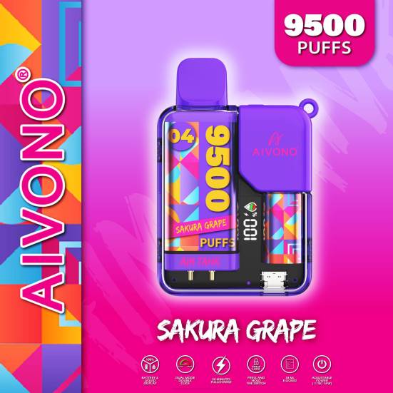 Einweg Vape Österreich - Sakura-Traube Aivono AIM TANK 9500 400B36