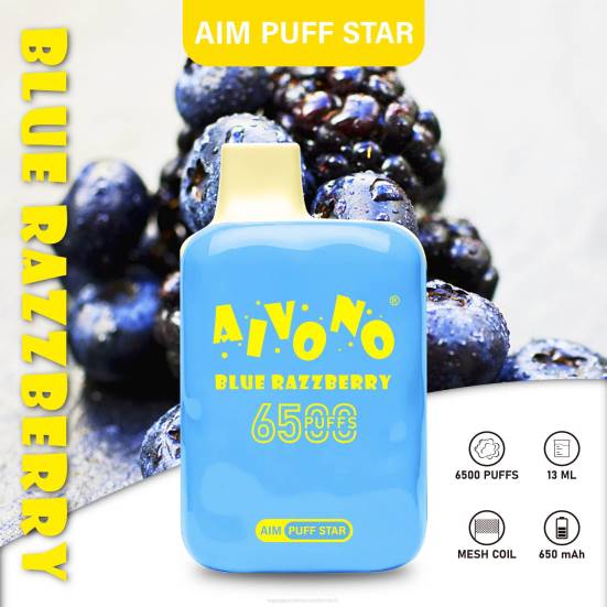 Einweg Vape Österreich - blaue Himbeere Aivono AIM PUFF STAR 6500 400B292