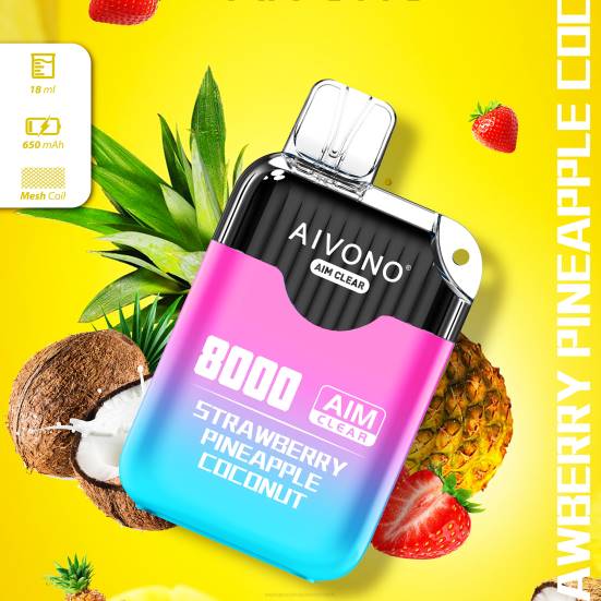 Vape Automat - Erdbeer-Ananas-Kokosnuss Aivono AIM CLEAR 8000 400B207