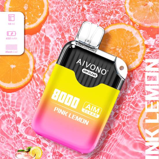 Vape Automat - rosa Zitrone Aivono AIM CLEAR 8000 400B211