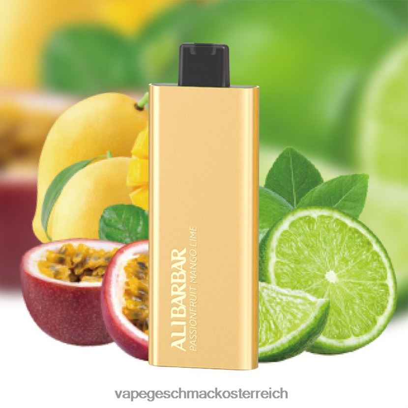 Vape Geschmack - Alibarbar Pandora 7000 Einweg-Vaporizer Passionsfrucht-Mango-Limette P268ZR58