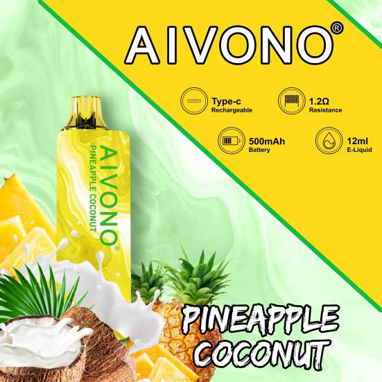 Vape Geschmack - Ananas-Kokosnuss Aivono AIM GUN 7000 400B106