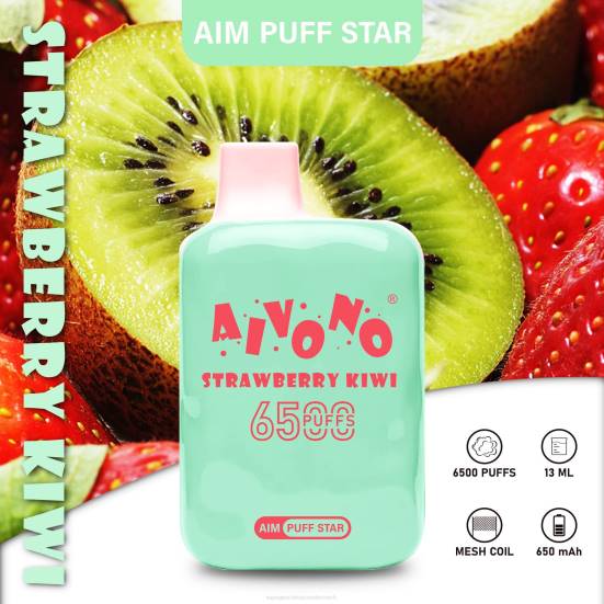 Vape Geschmack - Erdbeer-Kiwi Aivono AIM PUFF STAR 6500 400B294