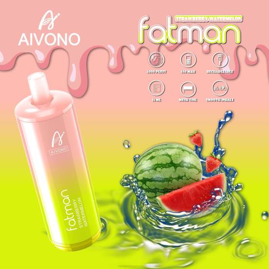 Vape Geschmack - Erdbeerwassermelone Aivono FATMAN 6800 400B30