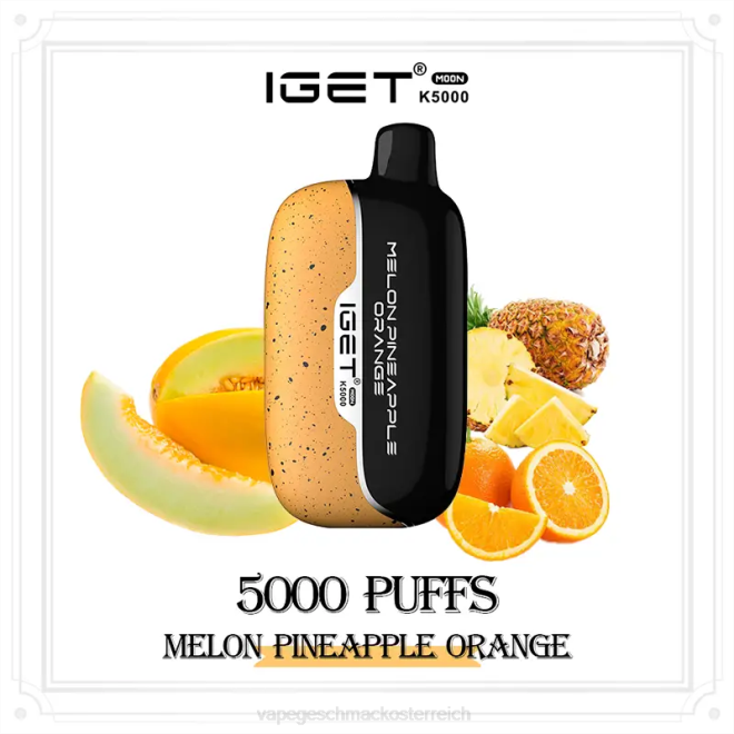 Vape Geschmack - Melone, Ananas, Orange IGET Moon k5000 48VP13