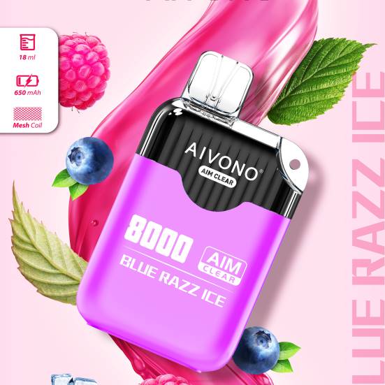 Vape Geschmack - blaues Razz-Eis Aivono AIM CLEAR 8000 400B202