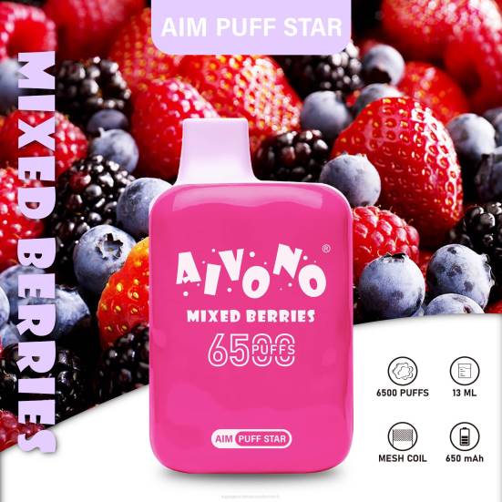 Vape Geschmack - gemischte Beeren Aivono AIM PUFF STAR 6500 400B290