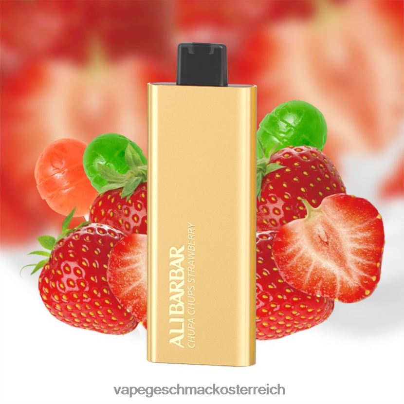 Vape Shop Wien - Alibarbar Pandora 7000 Einweg-Vaporizer Chupa Chups Erdbeere P268ZR53