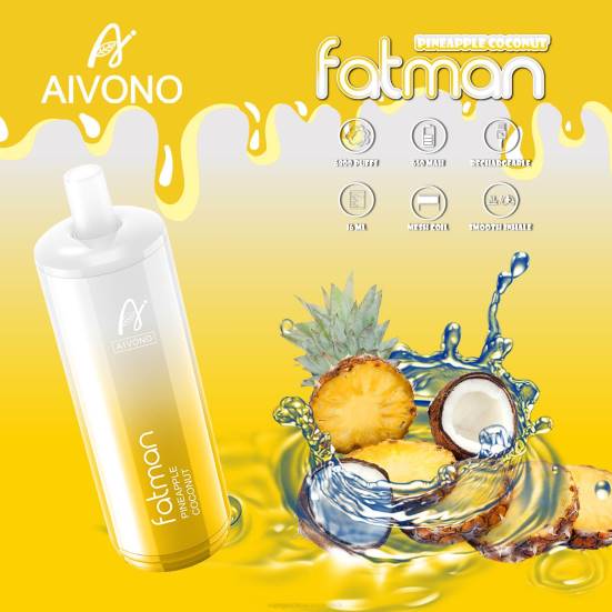 Vape Shop Wien - Ananas-Kokosnuss Aivono FATMAN 6800 400B29