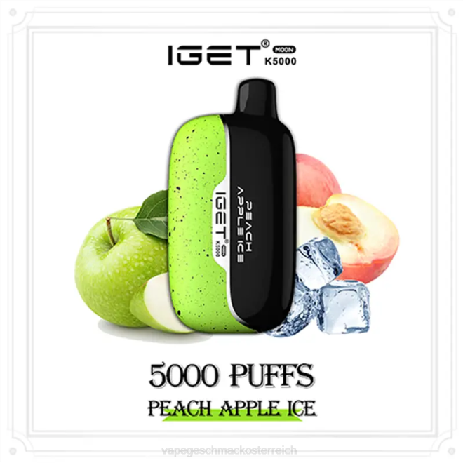 Vape Shop Wien - Pfirsich-Apfel-Eis IGET Moon k5000 48VP7