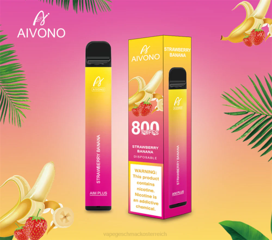 Einweg Vape Österreich - Erdbeerbanane Aivono AIM PLUS 800 400B192