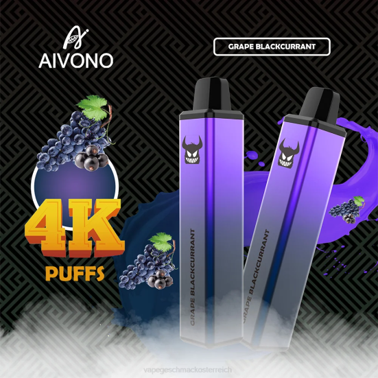Vape Automat - Traube schwarze Johannisbeere Aivono AIM FREAK 4000 400B259