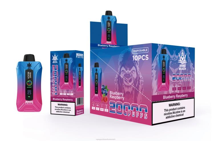 Einweg Vape Österreich - Bang Beach 20000 Züge Smart Screen Vape 8DTH812 Blaubeer-Himbeere