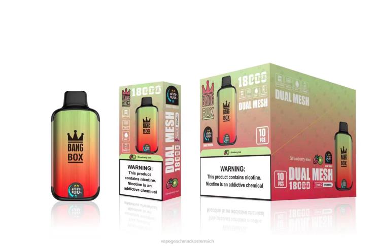 Einweg Vape Österreich - Bang Box 18000 Züge 8DTH892 Erdbeer-Kiwi