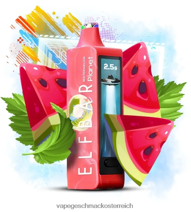 Einweg Vape Österreich - Elf Bar Planet 25000 Wassermelone F6FB4J12