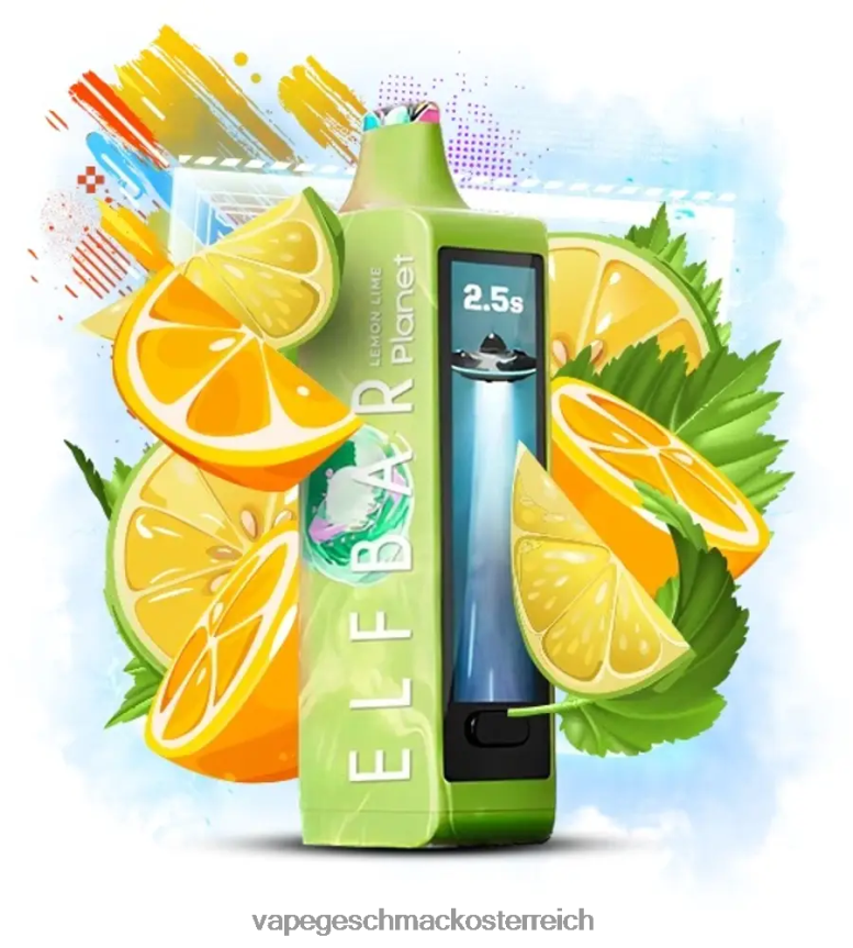 Einweg Vape Österreich - Elf Bar Planet 25000 Zitronenlimette F6FB4J16