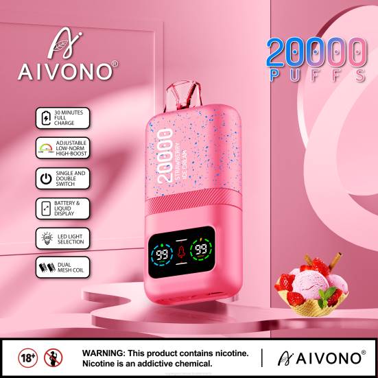 Einweg Vape Österreich - Erdbeereis Aivono AIM magic 20000 400B80