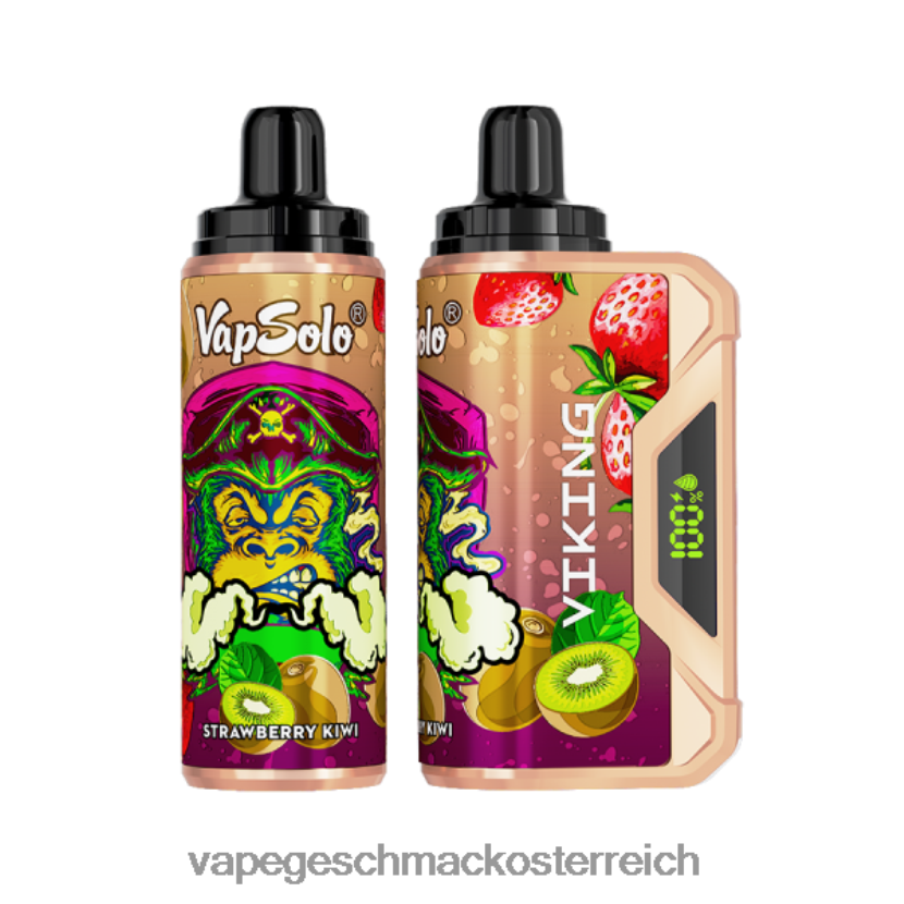 Einweg Vape Österreich - Vapsolo VIKING Einweg-Vapor Erdbeer-Kiwi P268ZR156