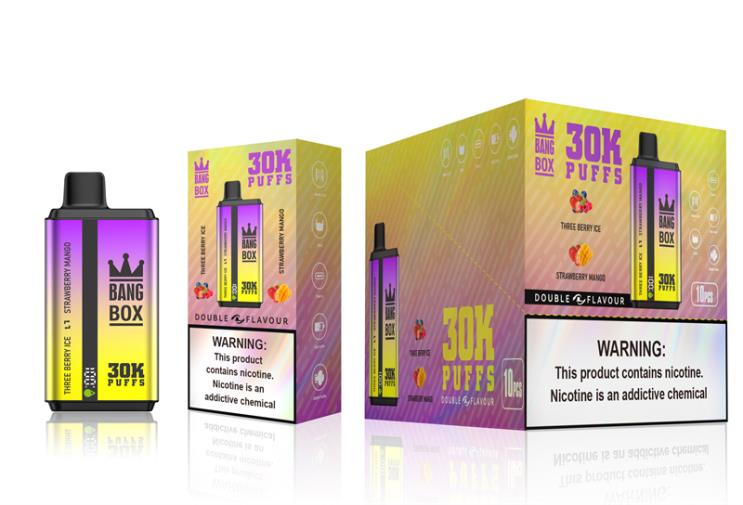 Vape Automat - Bang Box 30.000 Züge, zwei Geschmacksrichtungen 8DTH867 Drei-Beeren-Eis und Erdbeer-Mango
