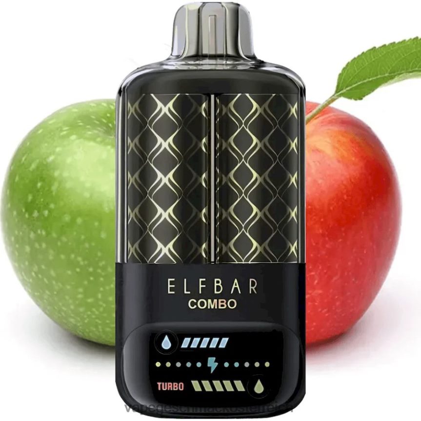 Vape Automat - Elf Bar Combo 25000 Shisha mit grünem Apfel und doppeltem Apfel F6FB4J3