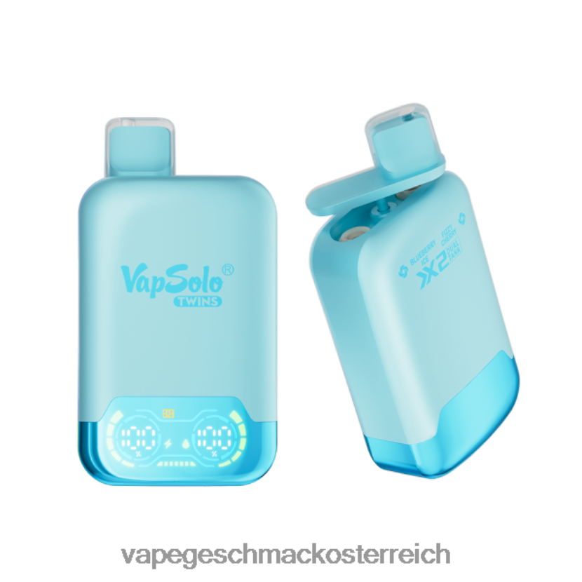 Vape Automat - Vapsolo TWINS Einweg-Vapor Blaubeereis und prickelnde Kirsche P268ZR139