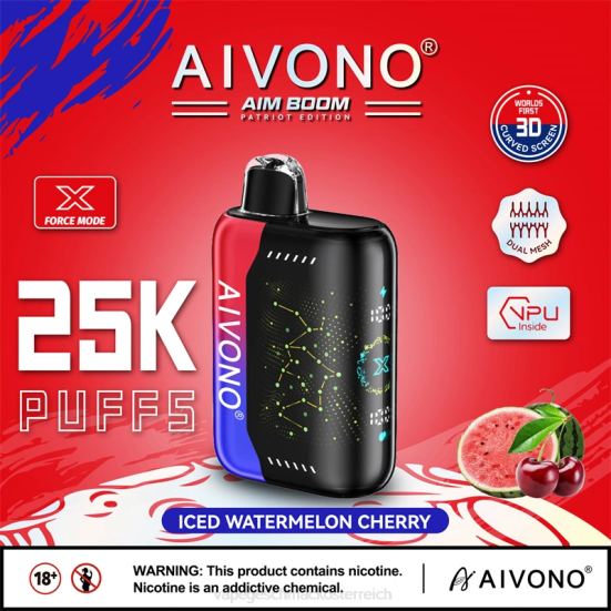 Vape Automat - eisgekühlte Wassermelonenkirsche Aivono AIM BOOM 25000 400B347
