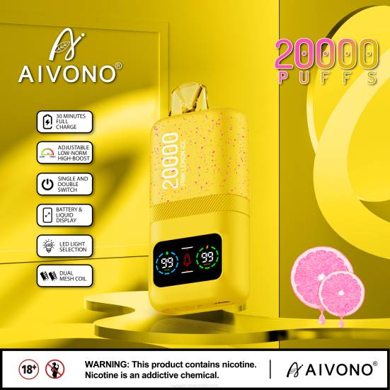 Vape Automat - rosa Zitroneneis Aivono AIM magic 20000 400B83