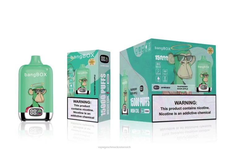 Vape Geschmack - Bang Box 15000 Züge 8DTH842 Himbeer-saurer Apfel