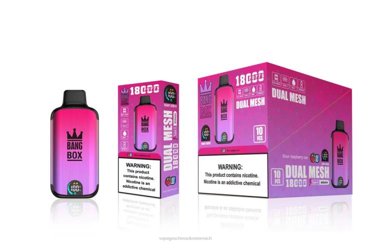 Vape Geschmack - Bang Box 18000 Züge 8DTH898 saures Himbeereis