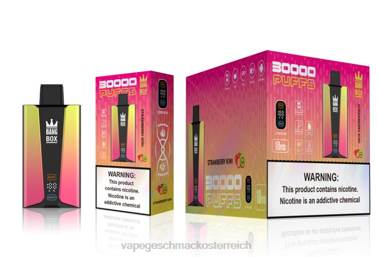 Vape Geschmack - Bang Box 30.000 Züge intelligenter Bildschirm 8DTH874 Erdbeer-Kiwi