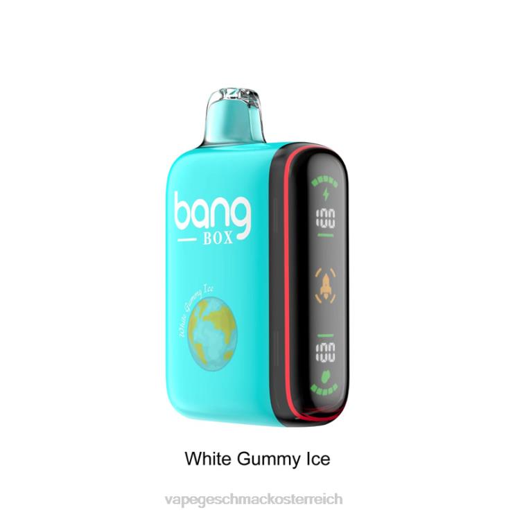 Vape Geschmack - Bang Box 9000–18000 Züge, intelligente Leistungsanzeige 8DTH830 weißes Gummieis