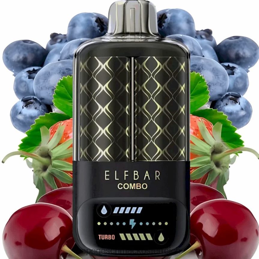 Vape Geschmack - Elf Bar Combo 25000 Heidelbeere, saure Himbeere und Kirsche F6FB4J2