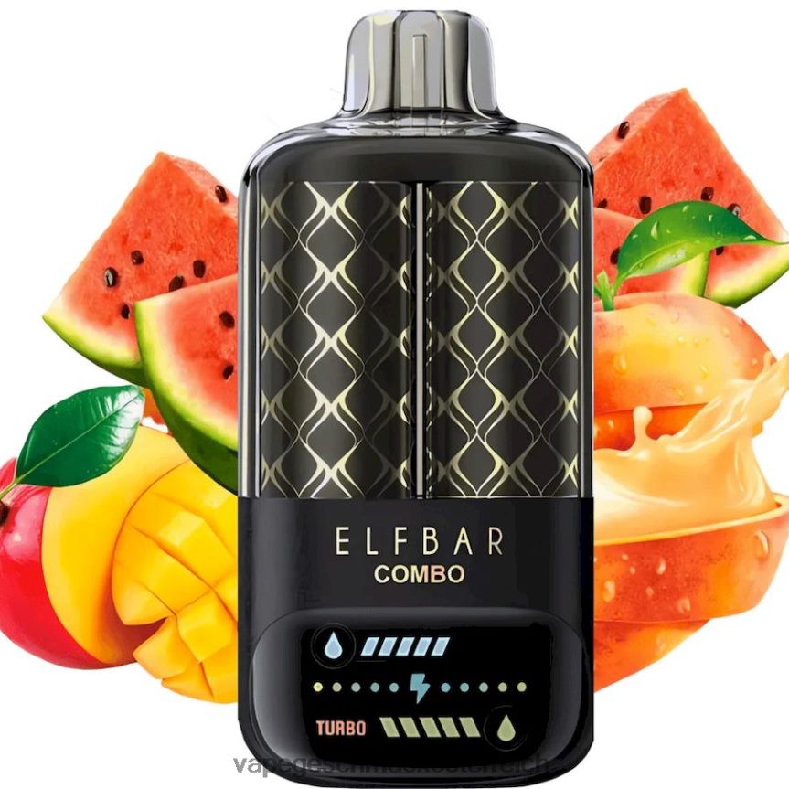 Vape Geschmack - Elf Bar Combo 25000 Pfirsich-Mango und Wassermelone F6FB4J6