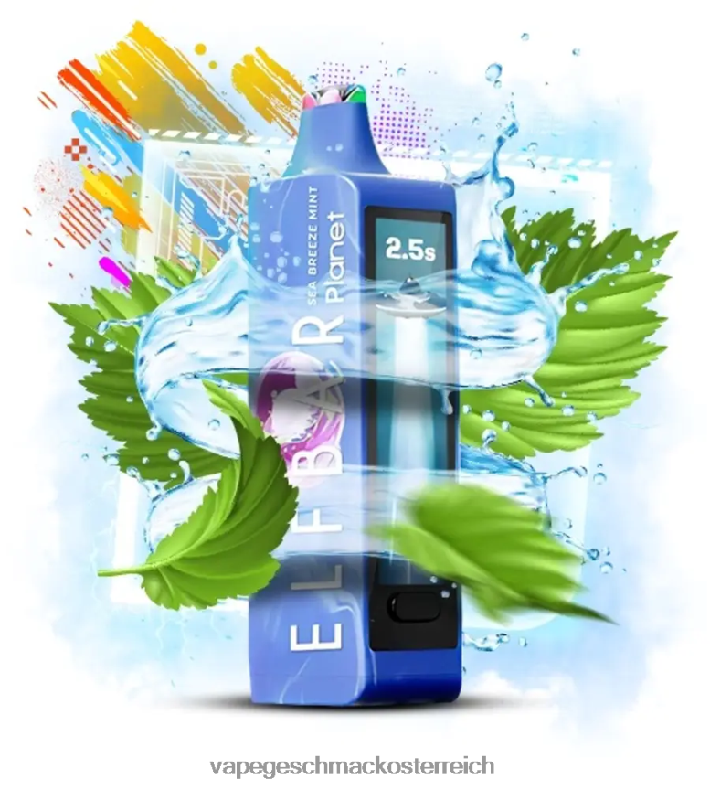 Vape Geschmack - Elf Bar Planet 25000 Meeresbrise Minze F6FB4J18