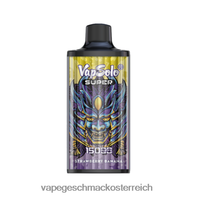 Vape Geschmack - Vapsolo SUPER Einweg-Vapor Erdbeerbanane P268ZR134