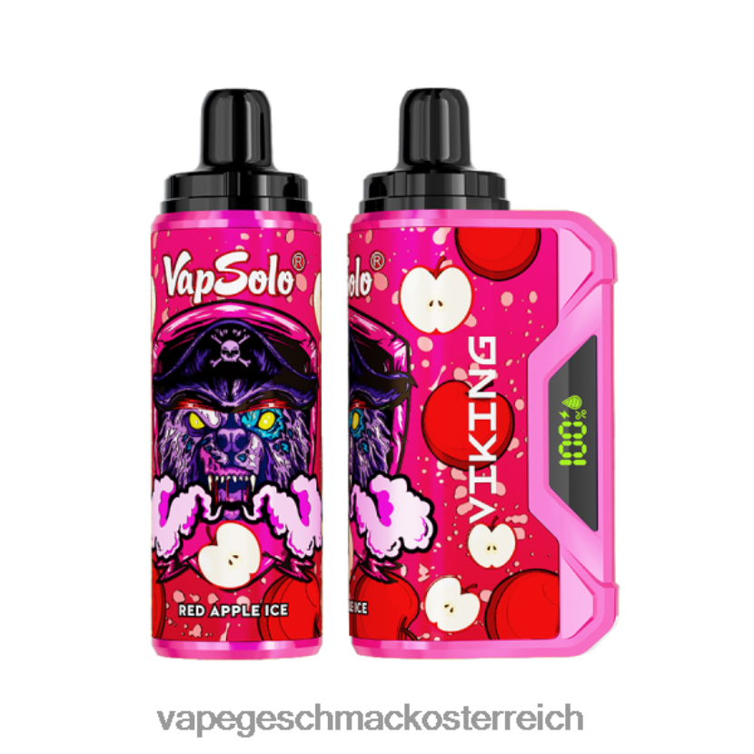 Vape Geschmack - Vapsolo VIKING Einweg-Vapor rotes Apfeleis P268ZR154